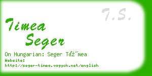 timea seger business card